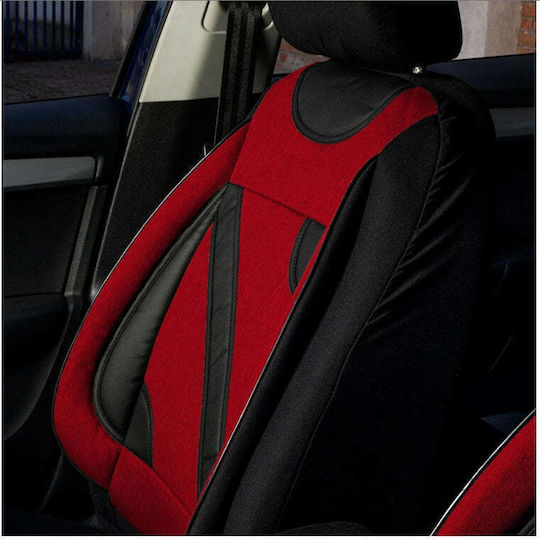 Set Universal Huse Scaune Auto Nero Roșii Personalizate Citroen