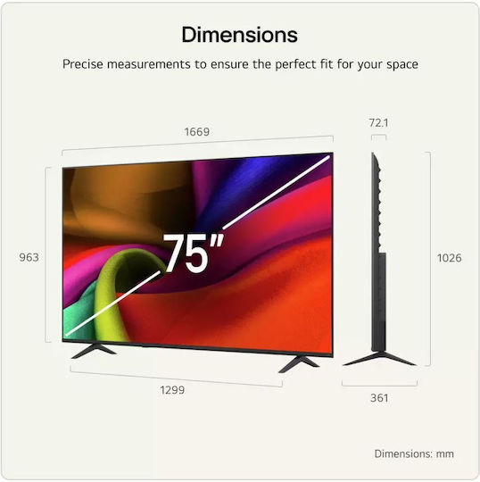 Televizor Smart 75" 4K UHD LED NanoCell AI NU80 HDR (2026) 75NU8E0B3LA