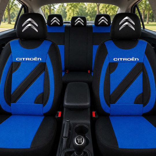 Set Universal Nero Blau Custom Autositzbezüge Citroen