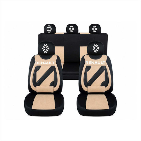 Set Huse Scaune Auto Universale Personalizate Nero Bej Noi Renault