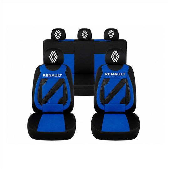 Set Universal Nero Blue Personalized Seat Covers New Renault