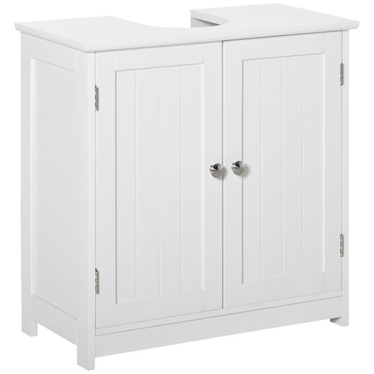 Kleankin Πάγκος με Νιπτήρα Μ60xΒ30xΥ60cm Λευκό
