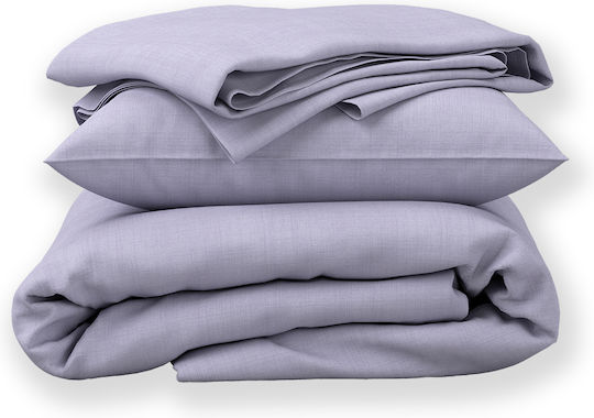 Charalambidis Textiles Villa Bed Sheet Super-Double 230x260cm Lilac