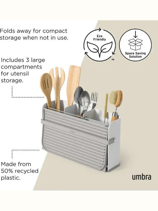 Umbra Sling Suport De Scurgere Pentru Tacâmuri Metalic Alb 38cm