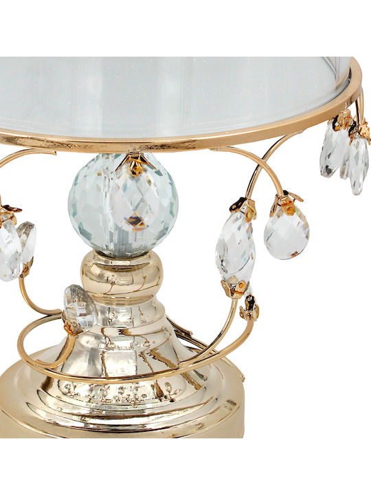 Keskor Metallic Cake Stand with Lid Gold 26x26x42cm