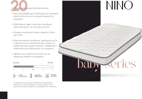 Comfort Strom Saltea Ortopedică Pentru Pătuț Nino cu Fibră de Cocos Comfort Strom Saltea Ortopedică Pentru Pătuț Nino cu Fibră de Cocos
