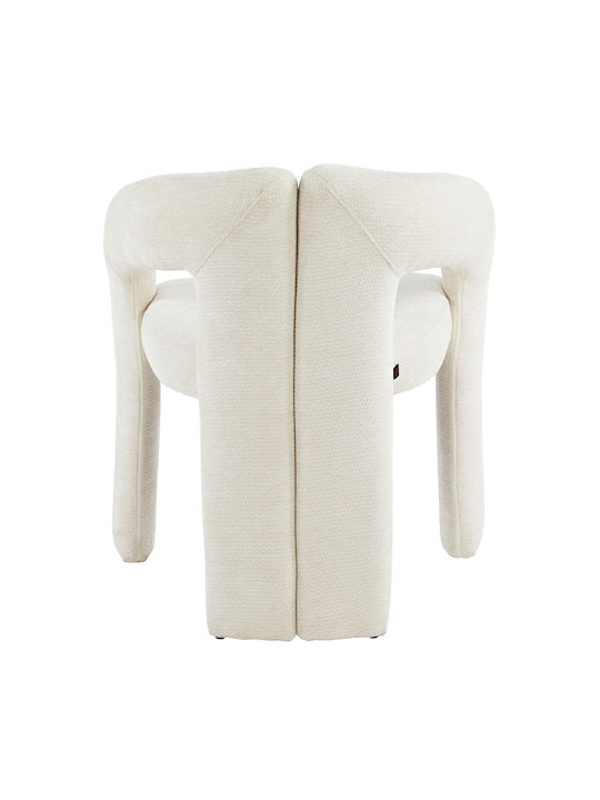 Полуфотьойл Столове За Трапезария С Текстилна Дамаска В Екрю 2 Броя 64x50x76 См
