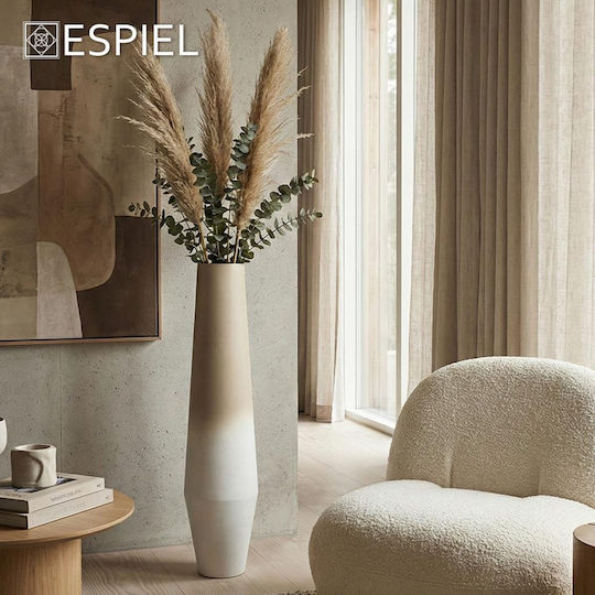 Espiel Metallic Beige Vase 16x86.5cm Espiel Metallic Beige Vase 16x86.5cm