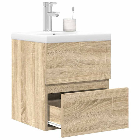 vidaXL Шкаф със Мивка Д41xШ38.5xВ45см Sonoma Oak, Brown vidaXL Шкаф със Мивка Д41xШ38.5xВ45см Sonoma Oak, Brown