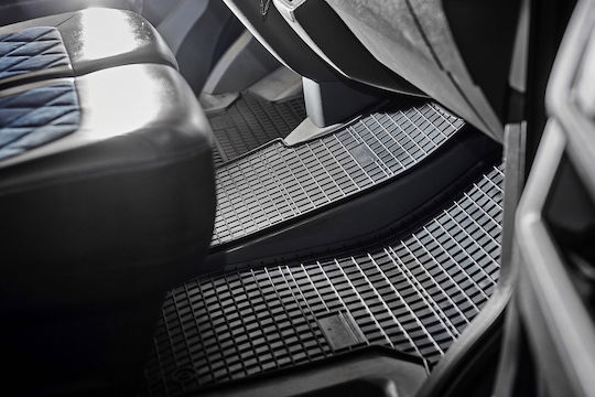 Covorașe Auto Cauciuc Scaun Toledo Iii Minivan 2004-2012 Negri Fixate