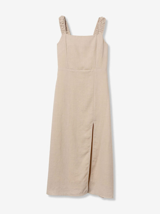 Sommer Maxi Damenkleid Beige