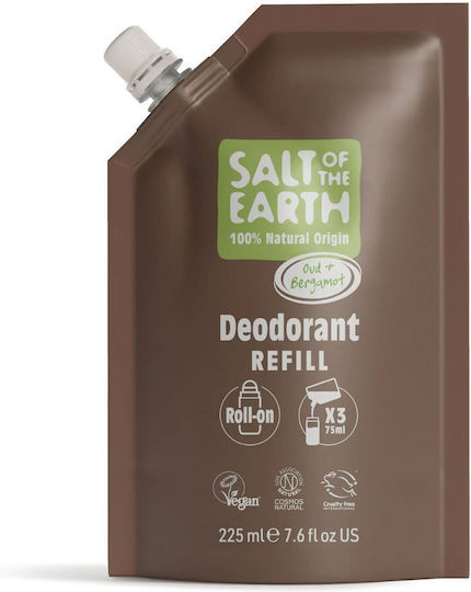 Salt of the Earth Oud & Bergamot Φυσικό Αποσμητικό Refill 225ml