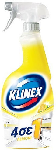 Klinex 4 σε 1 Καθαριστικό Spray Γενικής Χρήσης με Απολυμαντική Δράση Λεμόνι 750ml