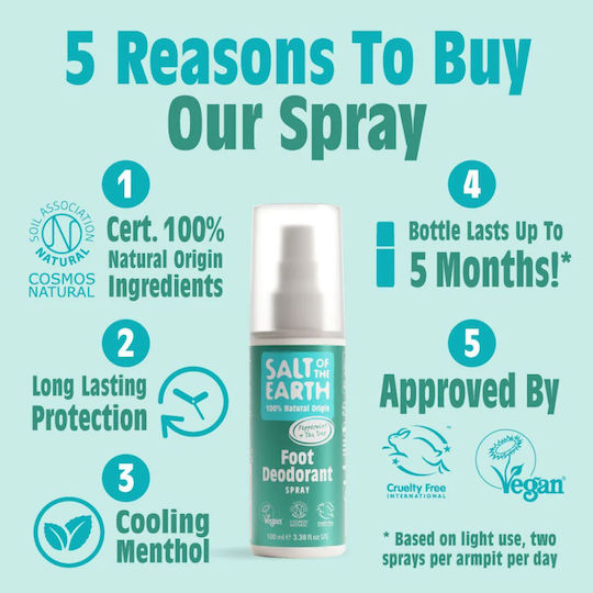 Salt of the Earth Αποσμητικό Ποδιών 100ml