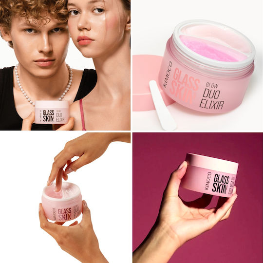 Kimoco Glass Skin Glow Duo Elixir Κρέμα Προσώπου για Ενυδάτωση & Λάμψη 100gr