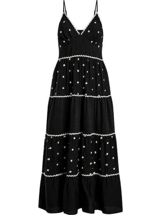 Celestino Women's Dress Metallic Details Black