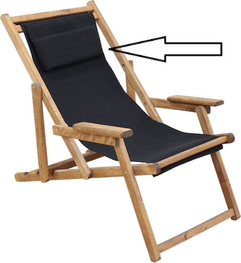 Zita Plus Torino Καρέκλας Κήπου Μαυρο 43x118εκ.