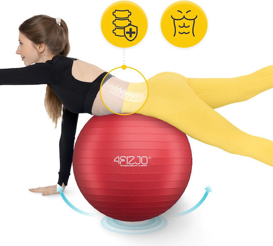 4FIZJO 4Fit Μπάλα Pilates 55cm σε Κόκκινο Χρώμα
