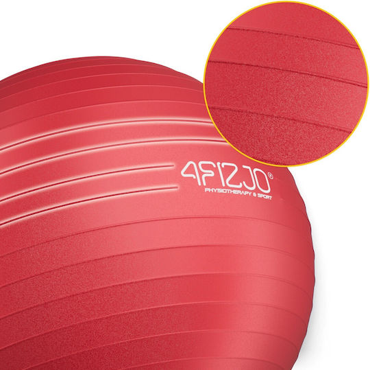 4FIZJO 4Fit Μπάλα Pilates 55cm σε Κόκκινο Χρώμα