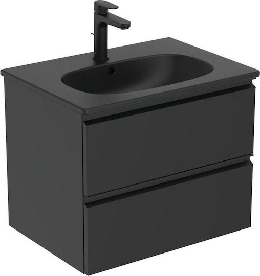Ideal Standard Tesi T0050ZT Шкаф без Мивка Д60xШ44xВ49см Черен