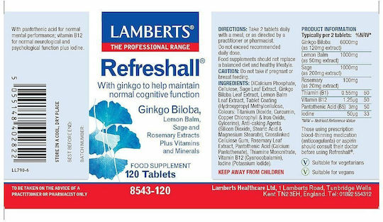 Lamberts Refreshall 120 ταμπλέτες