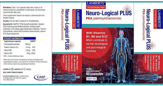 Lamberts Neuro-logical Plus Pea 400mg Supplement for Memory & Focus 60 Capsules