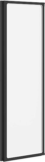 vidaXL Duschwand mit Schiebetür 132x140cm Matte Schwarz