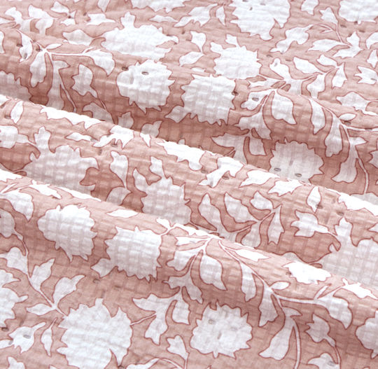 Liolios Home Coverlet Set Single Pink 160x240cm 2 Pieces