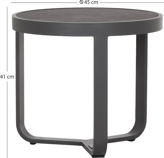 Auxiliary Table 45x45x41 Charcoal Auxiliary Table 45x45x41 Charcoal
