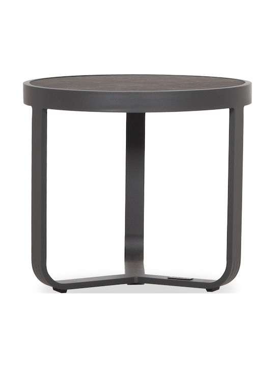 Auxiliary Garden Table for Small Outdoor Spaces Aluminum Anthracite 45x45x41cm