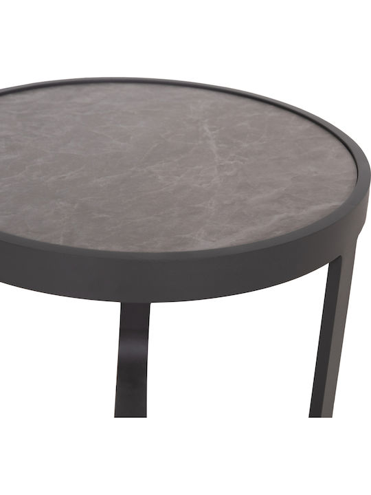 Auxiliary Garden Table for Small Outdoor Spaces Aluminum Anthracite 45x45x41cm