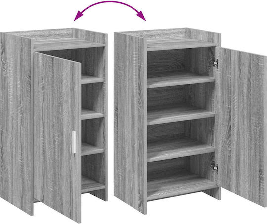 Schuhschrank aus Holz Grau B48xT36xH92cm