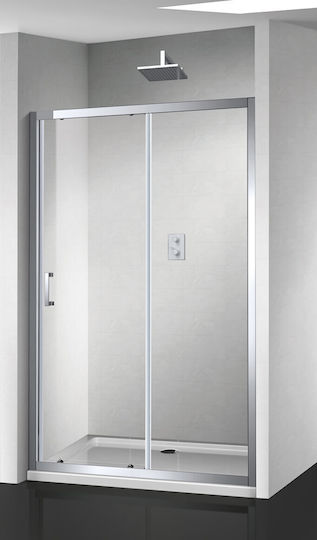 Piccadilly Cabinet Duș cu Glisare Ușă 125-130x185cm Sticlă transparentă Chrome