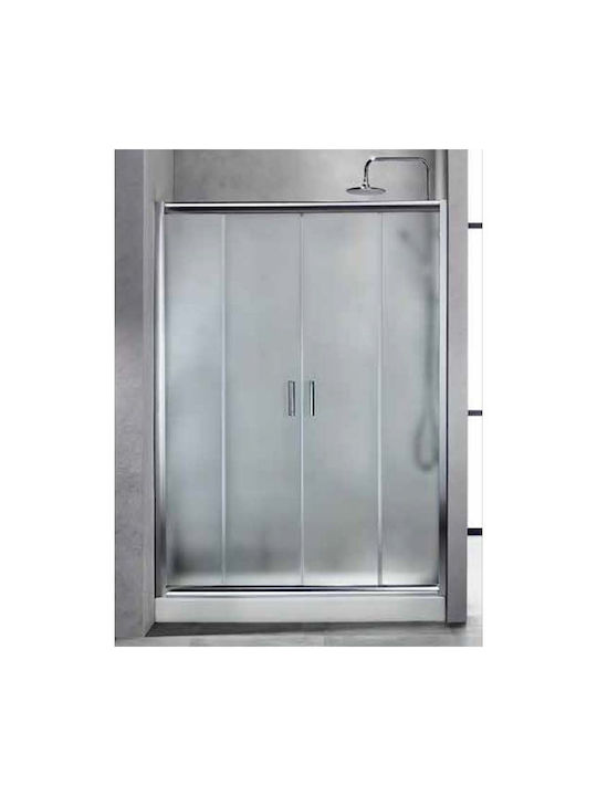 Sanitec Duschwand für Dusche mit Aufklappbar Tür 70x180cm Chrom