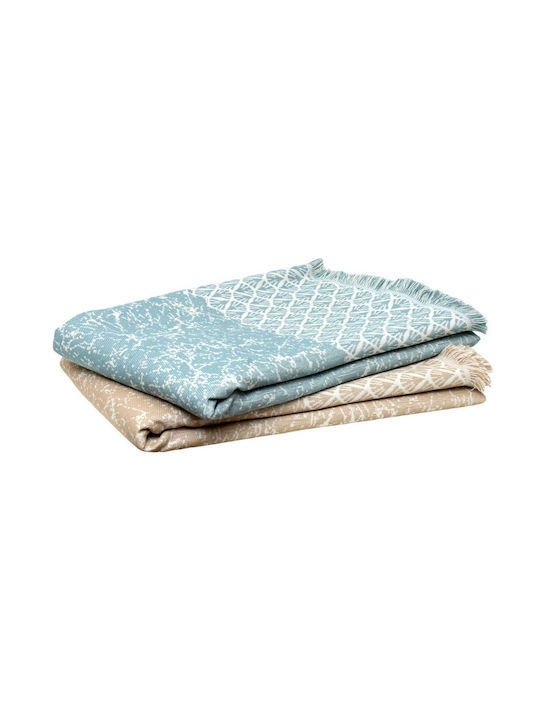 Anna Riska 1575 Armchair Throw Jacquard 180x150cm Lake Blue