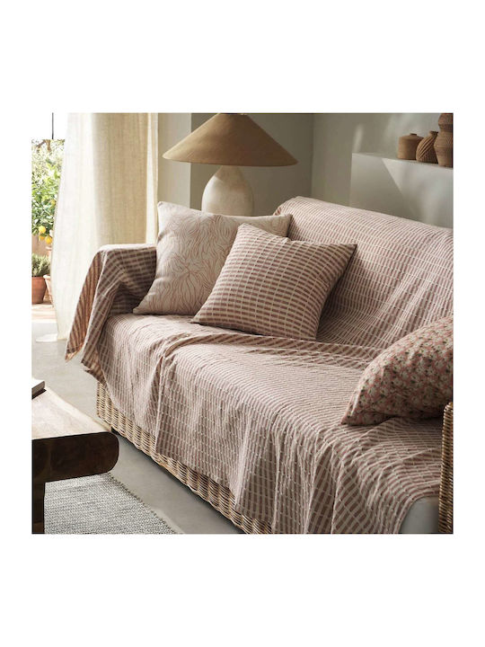 Gofis Home Elysia Armchair Throw 180x180cm Dusty Rust