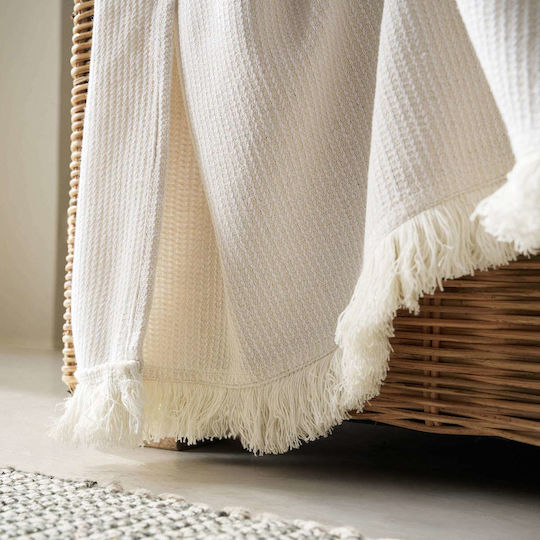 Gofis Home Odessa Zweisitzer-Sofa Überwurf Off White Gofis Home Odessa Zweisitzer-Sofa Überwurf Off White
