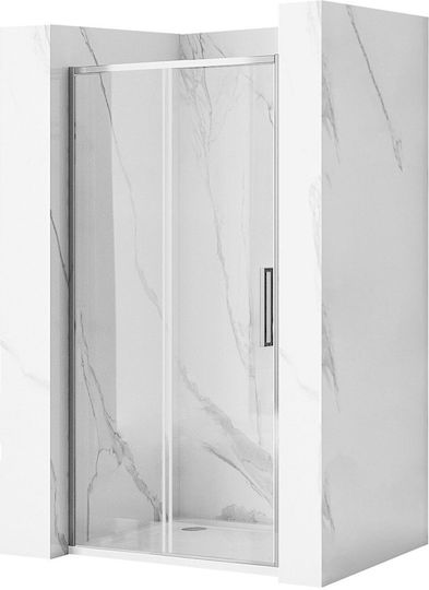 Rea Shower Screen for Shower with Sliding Door 100x195cm Chrome Rea Shower Screen for Shower with Sliding Door 100x195cm Chrome