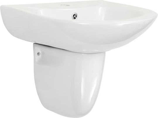 vidaXL Επικαθήμενος Νιπτήρας Κεραμικός 52x45x49cm Λευκό