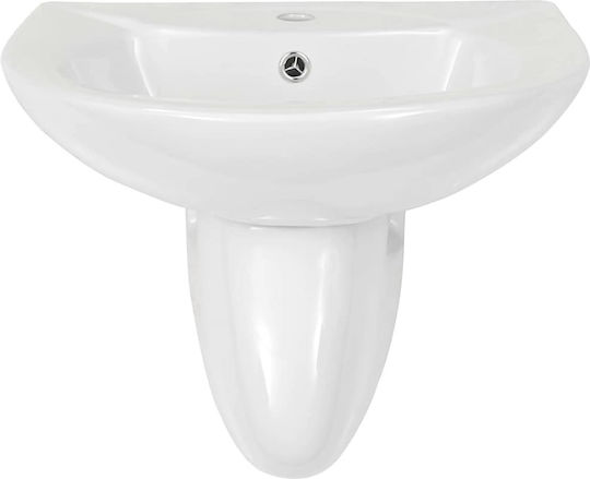 vidaXL Einbau Badezimmerwaschbecken Keramik 52x45x49cm Weiß