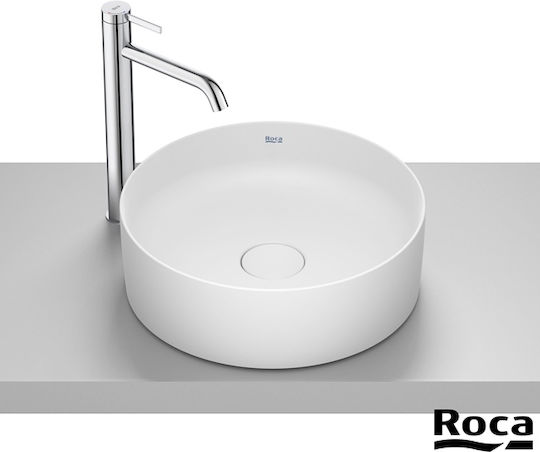 Roca Επικαθήμενος Νιπτήρας Πορσελάνης 39x39x13cm Matt White Roca Επικαθήμενος Νιπτήρας Πορσελάνης 39x39x13cm Matt White