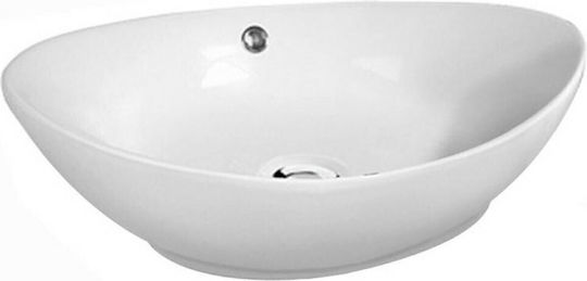 Karag LT 3076 Επικαθήμενος Νιπτήρας Πορσελάνης 59x38.5x19cm Λευκός Karag LT 3076 Επικαθήμενος Νιπτήρας Πορσελάνης 59x38.5x19cm Λευκός