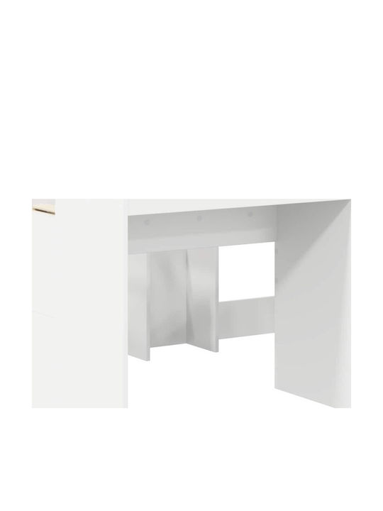 Kinderbett Hochbett Einzel mit Schreibtisch Schwarz