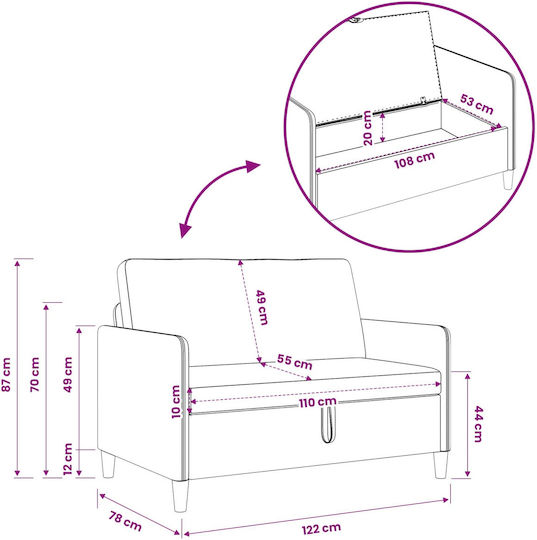 Living Room Furniture Set 2-Seater & Armchair