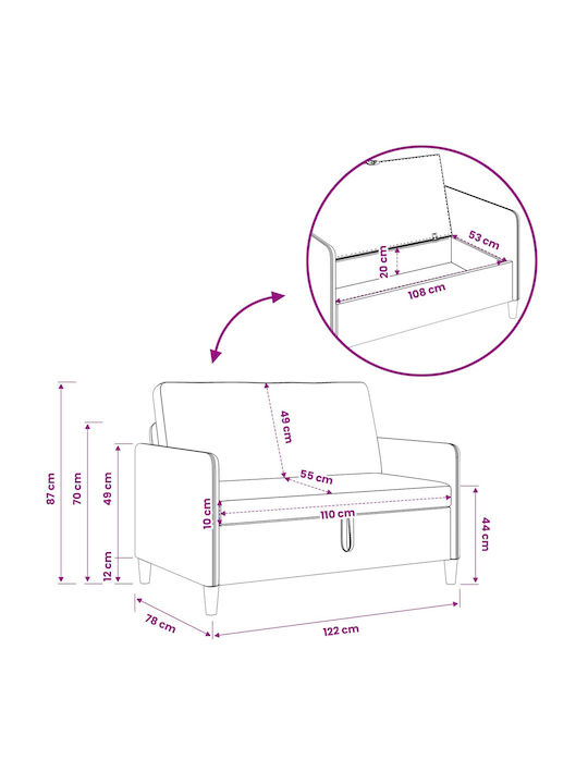 Living Room Furniture Set 2-Seater & Armchair