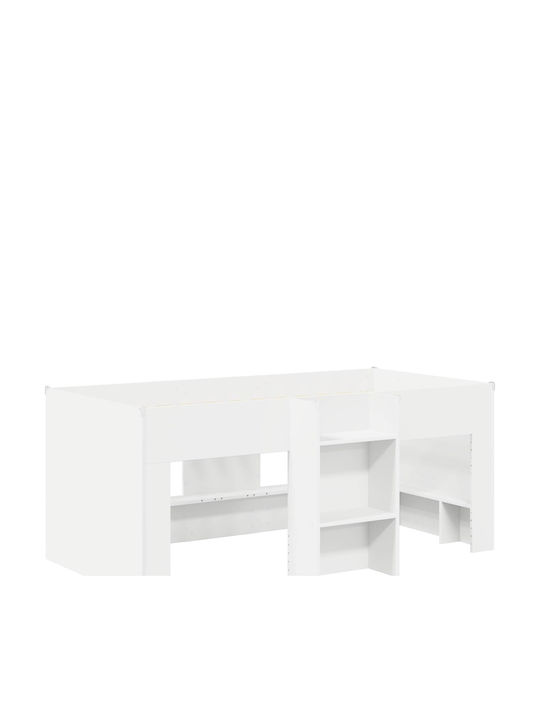 Pat Pentru Copii Tip Single Alb Loft Bed