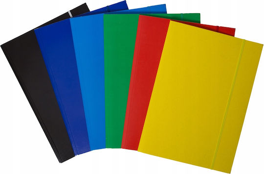 Bantex A4 Navy Blue Glossy Cardboard Folder Elastic Band