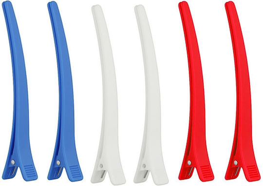 Eurostil Σετ Πλαστικά Τσιμπιδάκια Clips Color 120mm 6τμχ 00075