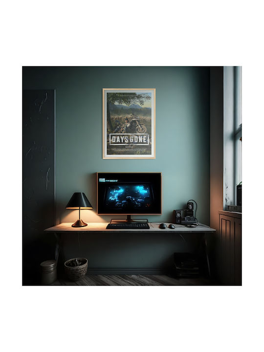 Gaming Poster Days Gone Disc Cover Gm2345 40cm X 50cm Black Wooden Frame