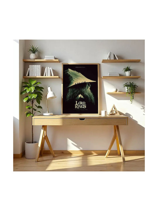 Poster Lord Rings Gandalf Mv144 40cm X 50cm Black Wooden Frame